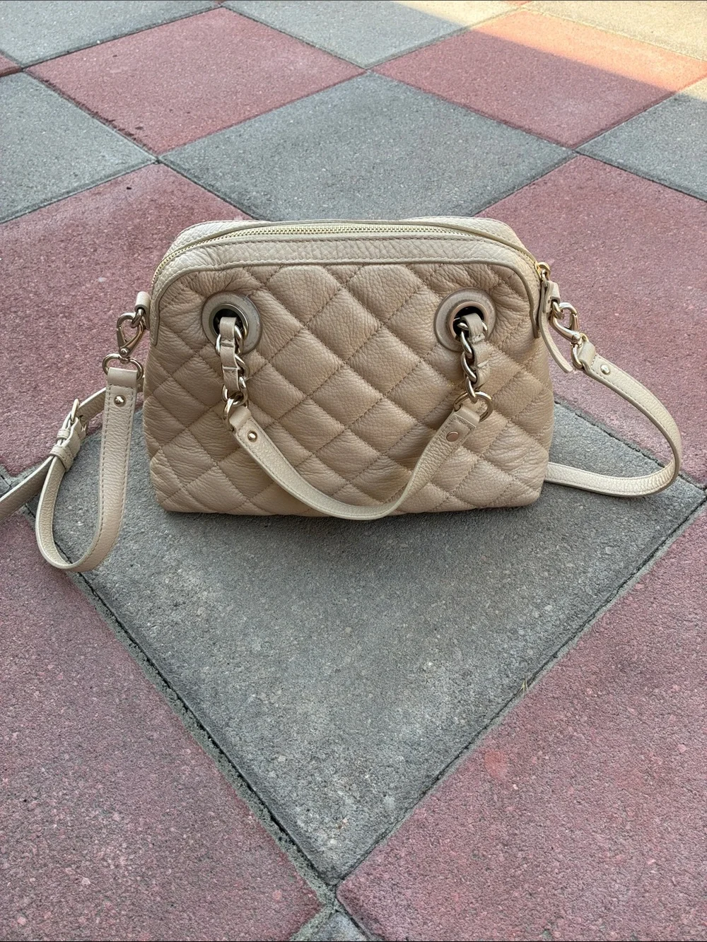 Kate Spade Gold Coast Georgina Quilted Leather Satchel Crossbody